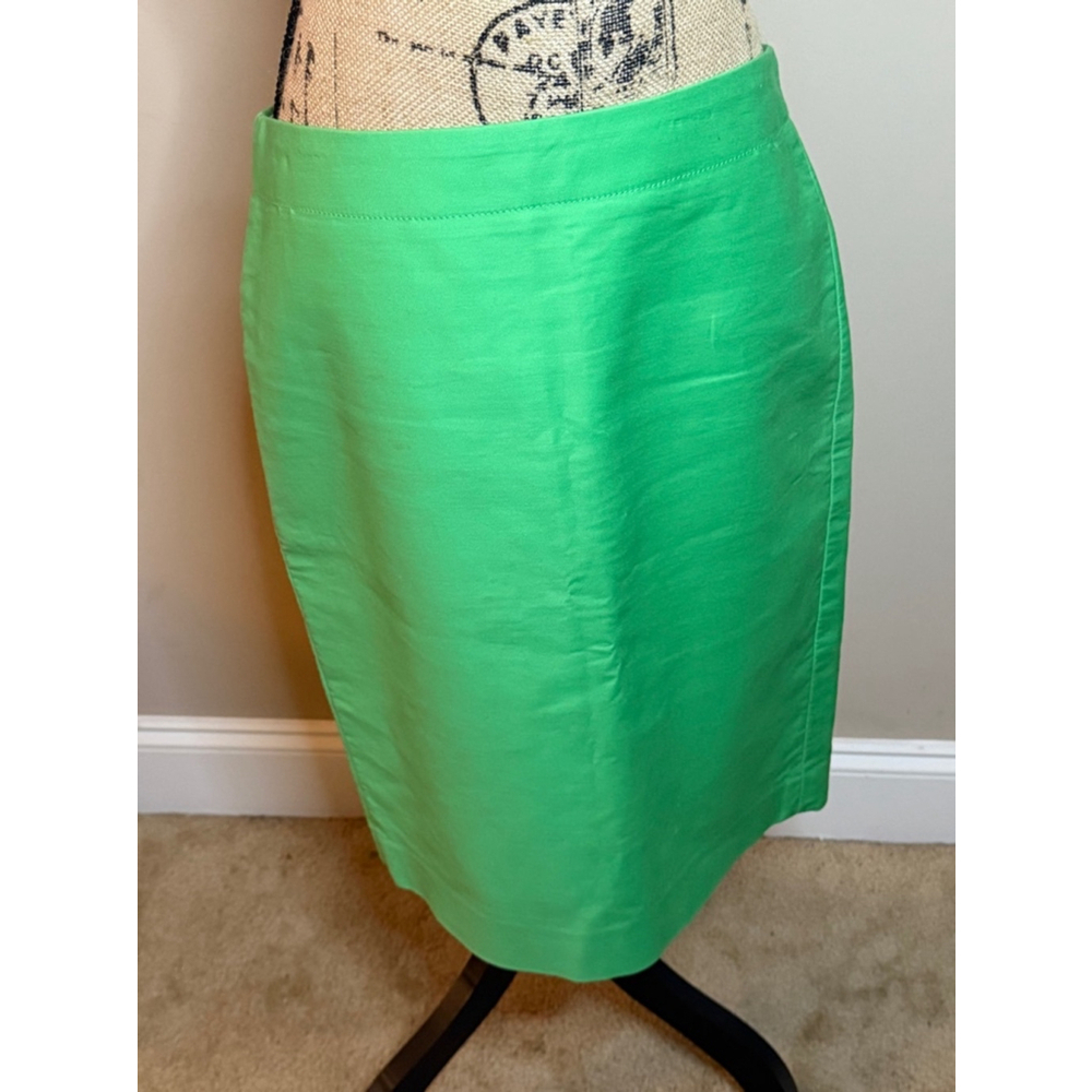 Women's J.Crew Green Pencil Skirt Size 10